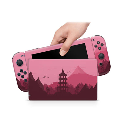 Nintendo Switch Skin Decal For Console Joy-Con And Dock Sentimental Oriental Spring - ZoomHitskin