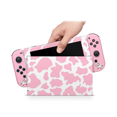 Nintendo Switch Skin Decal For Console Joy-Con And Dock Stawberries Milk - ZoomHitskin
