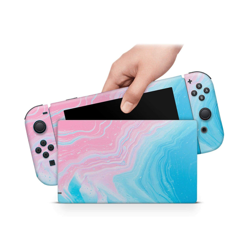 Nintendo Switch Skin Decal For Console Joy-Con And Dock Topaz Agate - ZoomHitskin