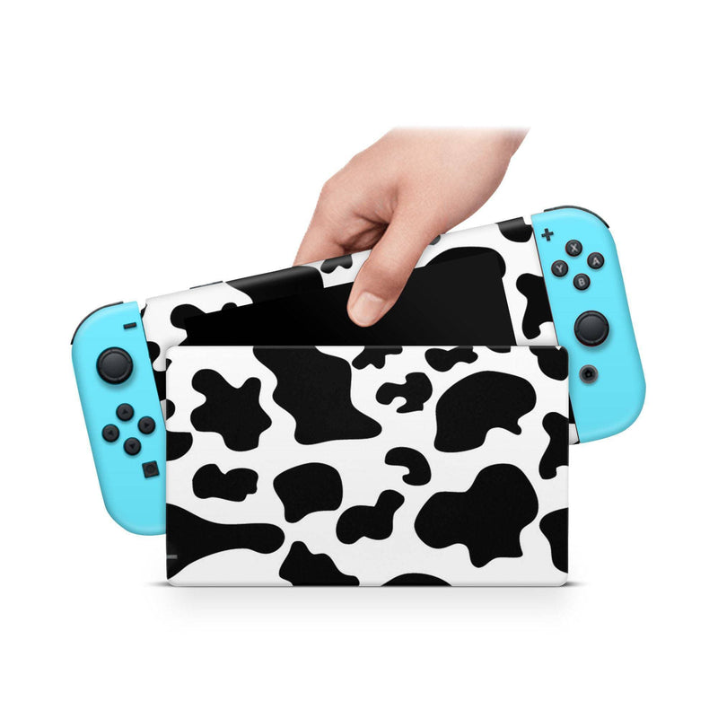 Nintendo Switch Skin Decal For Console Joy-Con And Dock Turquoise Leopard - ZoomHitskin