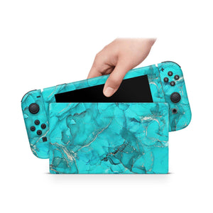 Nintendo Switch Skins Wrap Decal / Aquamarine - ZoomHitskin