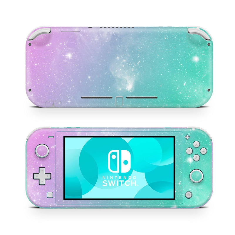 Nintendo Switch Lite Console Skin Decal Sticker Cosmos Universe Ombre Degrade Star System Wrap Soft Color Sunlight Rose Custom Design Set - ZoomHitskin