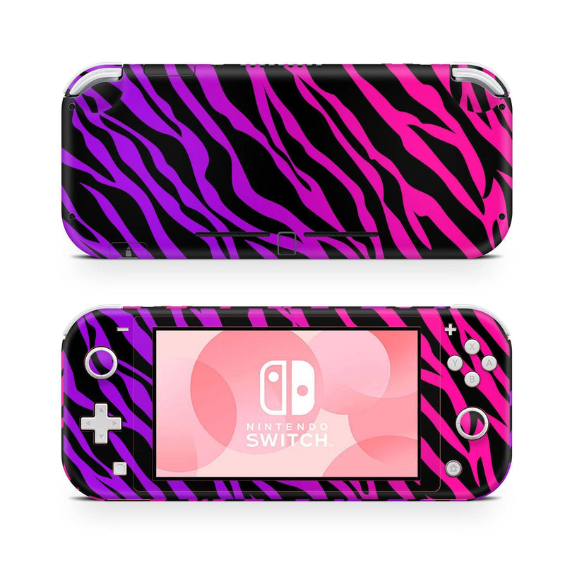 Nintendo Switch Lite Skin Decal For Console Africa Zebra Plum Magenta Pink Dazzle Leopard - ZoomHitskin