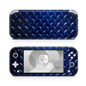 Nintendo Switch Lite Skin Decal For Console Blue Navy Carbon Metal Marine - ZoomHitskin