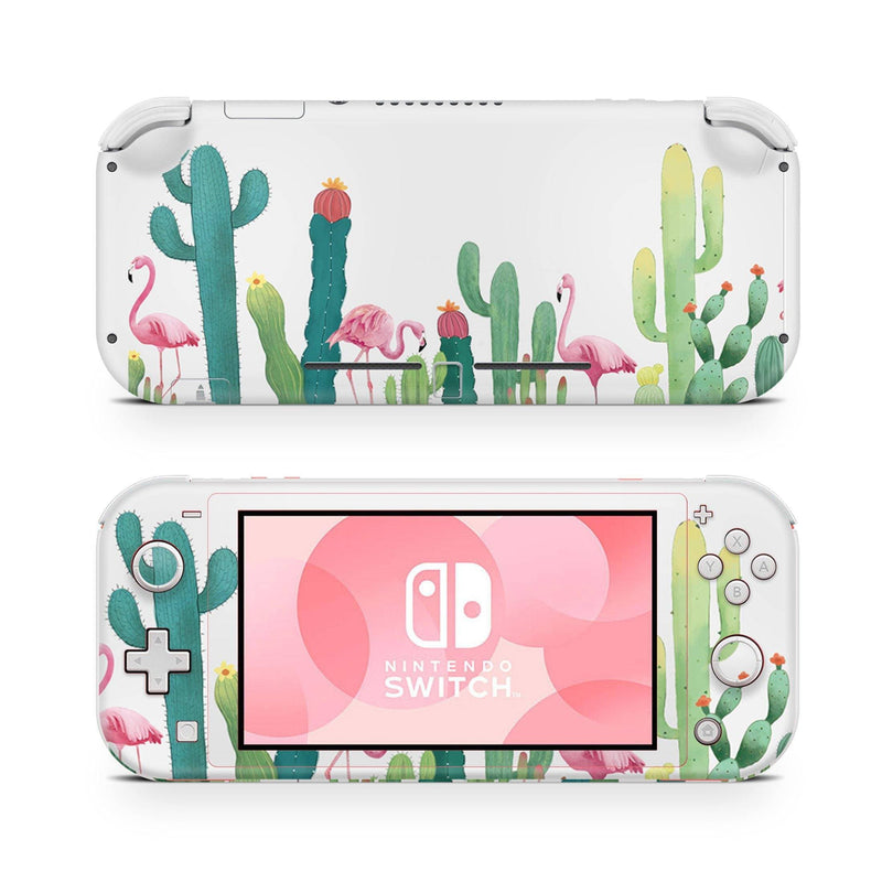 Nintendo Switch Lite Skin Decal For Console Cactus Flamingo Desert Tropic - ZoomHitskin