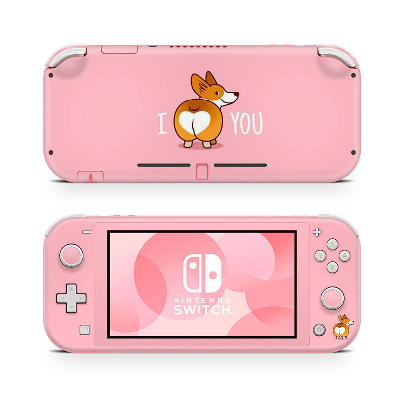 Nintendo Switch Lite Skin Decal For Console Cute Pink Corgi - ZoomHitskin