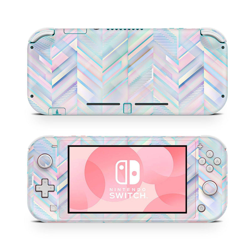 Nintendo Switch Lite Skin Decal For Console Degrade Lavender Lines - ZoomHitskin