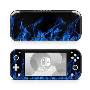 Nintendo Switch Lite Skin Decal For Console Fire Flames Navy Inforno - ZoomHitskin