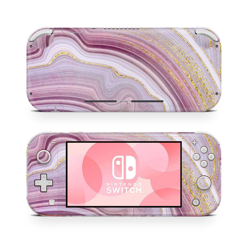 Nintendo Switch Lite Skin Decal For Console Gold Quartz Mineral - ZoomHitskin