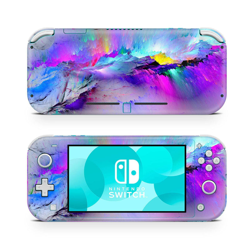 Nintendo Switch Lite Skin Decal For Console Rainbow Painting - ZoomHitskin