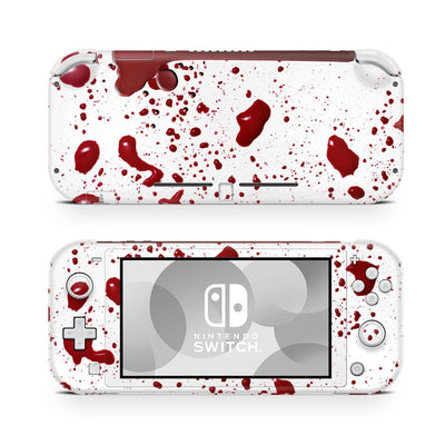 Nintendo Switch Lite Skin Decal For Console Red Stains Blood White Horror Vital Fluid Murder - ZoomHitskin