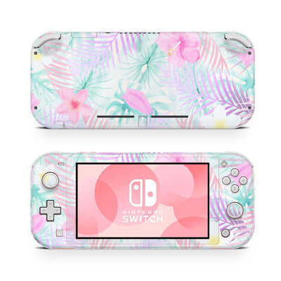 Nintendo Switch Lite Skin Decal For Console Summer Tropic Leaves - ZoomHitskin