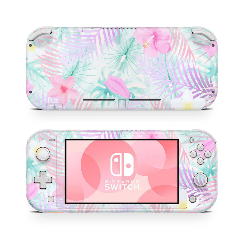 Nintendo Switch Lite Skin Decal For Console Summer Tropic Leaves - ZoomHitskin
