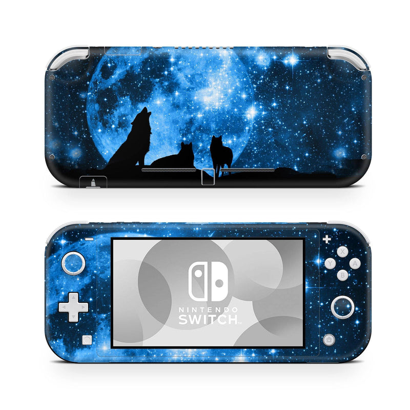 Nintendo Switch Lite Skin Decal For Game Console Blue Wolf Pack - ZoomHitskin
