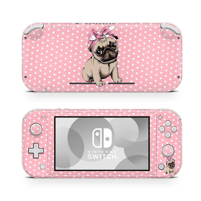 Nintendo Switch Lite Skin Decal For Game Console Calin Pug Lover - ZoomHitskin