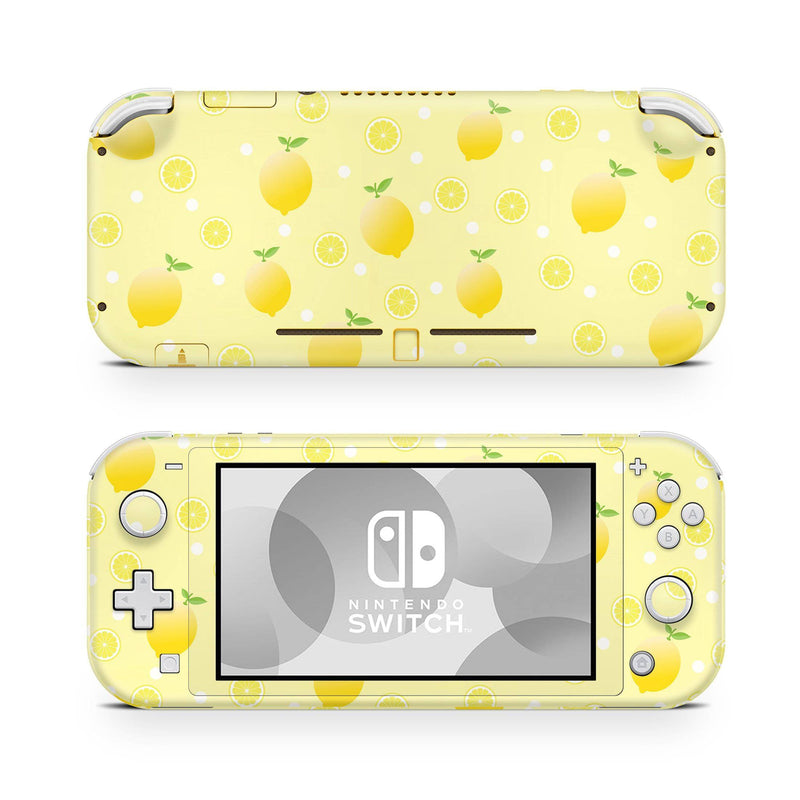 Nintendo Switch Lite Skin Decal For Game Console Fruity Yellow Lemons - ZoomHitskin