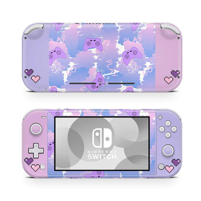 Nintendo Switch Lite Skin Decal For Game Console Gaming Hearts - ZoomHitskin