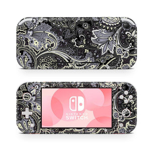 Nintendo Switch Lite Skin Decal For Game Console Grey Floral - ZoomHitskin