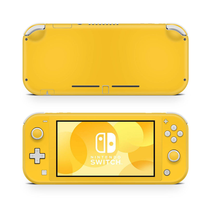 Nintendo Switch Lite Skin Decals - Solid Yellow - Wrap Vinyl Sticker
