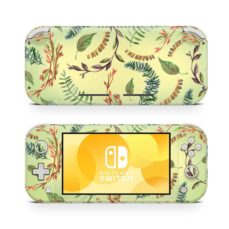 Nintendo Switch Lite Skin Decal For Game Console Winter Leaves - ZoomHitskin