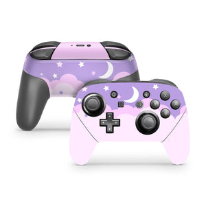 Nintendo Switch Pro Controller Skin Decal Sticker Lavender Dream Set - ZoomHitskin