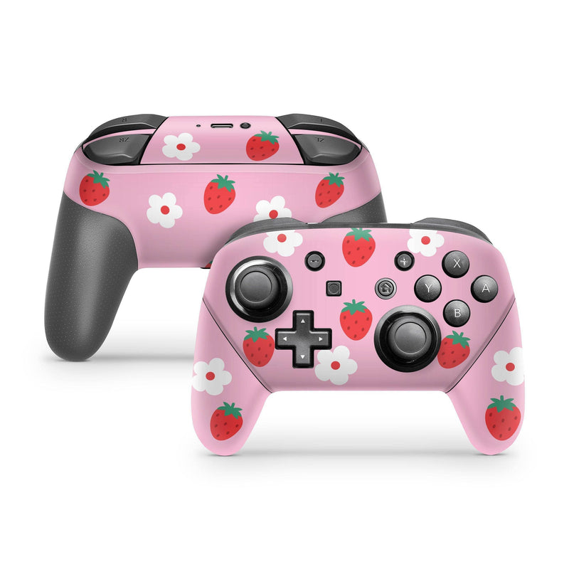 Nintendo Pro Switch Controller Skin Decals Strawberry Wrap