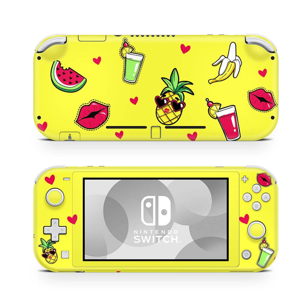 Nintendo Switch Lite Skin Decal For Console Aloha Beach Banana Pineapple Kiss - ZoomHitskin