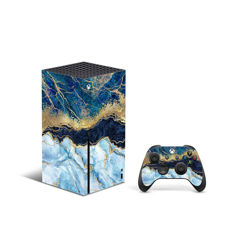 Blue Marble Skin Decal For Xbox Series X Console And Controller , Full Wrap Vinyl For Xbox Series X - ZoomHitskin