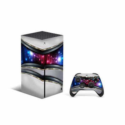 Comet Chrome Skin Decal For Xbox Series X Console And Controller , Full Wrap Vinyl For Xbox Series X - ZoomHitskin