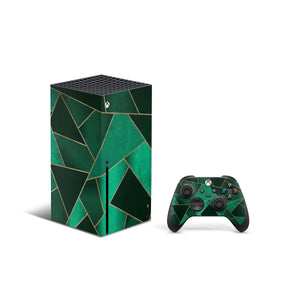 Diamond Green Skin Decal For Xbox Series X Console And Controller , Full Wrap Vinyl For Xbox Series X - ZoomHitskin