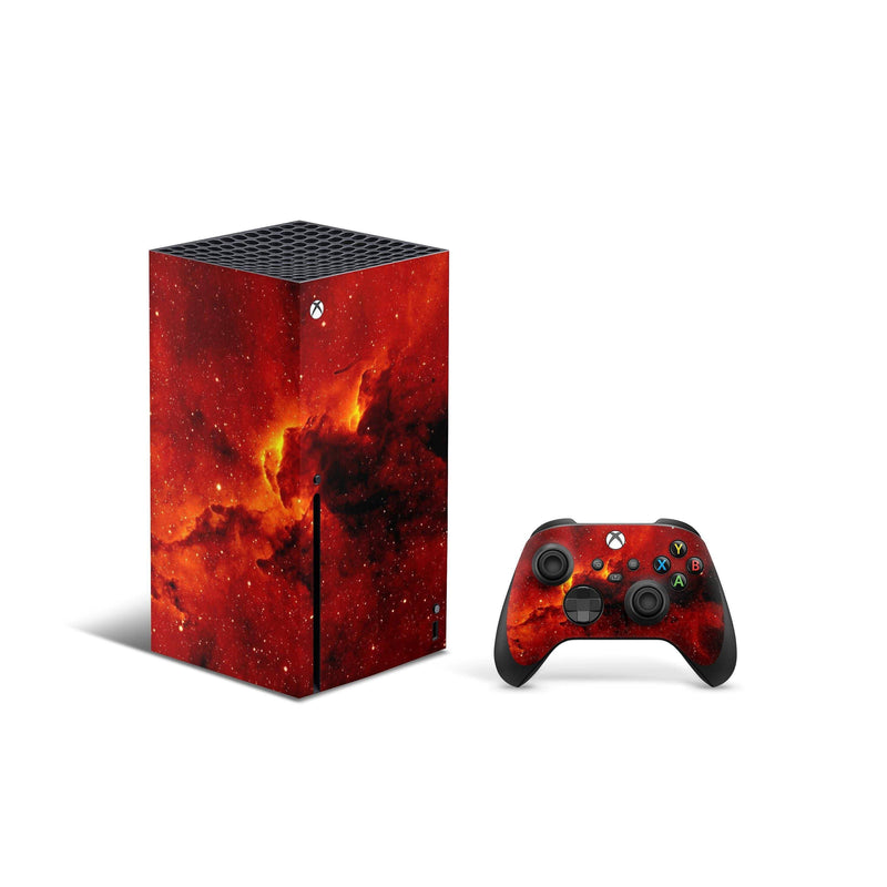 Fire Galaxy Skin Decal For Xbox Series X Console And Controller , Full Wrap Vinyl For Xbox Series X - ZoomHitskin