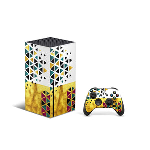 Geometric Skin Decal For Xbox Series X Console And Controller , Full Wrap Vinyl For Xbox Series X - ZoomHitskin