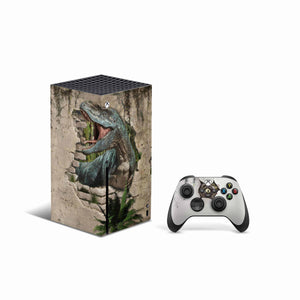 Jurassic Dinosaur Skin Decal For Xbox Series X Console And Controller , Full Wrap Vinyl For Xbox Series X - ZoomHitskin
