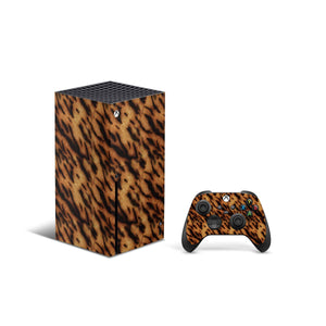 Leopard Skin Decal For Xbox Series X Console And Controller , Full Wrap Vinyl For Xbox Series X - ZoomHitskin