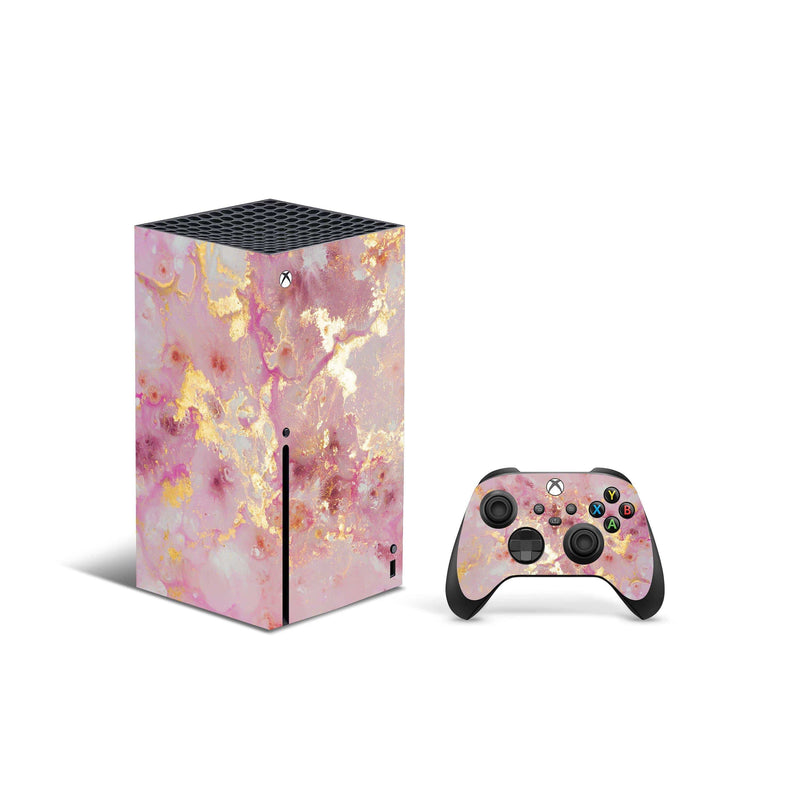 Marble Rose Skin Decal For Xbox Series X Console And Controller , Full Wrap Vinyl For Xbox Series X - ZoomHitskin