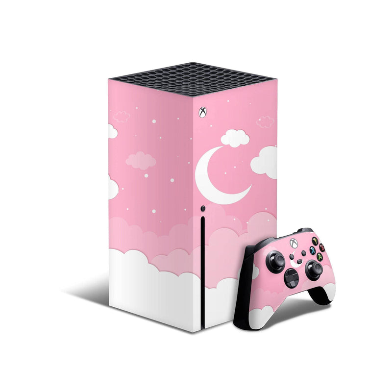 Xbox Series X Skin Decals - Pink Moon - Wrap Vinyl Sticker