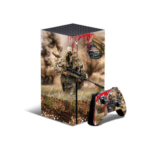 Sniper Camouflage Skin Decal For Xbox Series X Console And Controller , Full Wrap Vinyl For Xbox Series X - ZoomHitskin