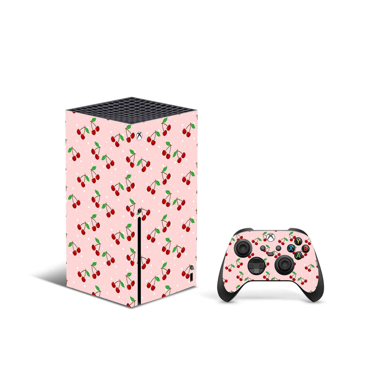 Sweet Cherries Skin Decal For Xbox Series X Console And Controller , Full Wrap Vinyl For Xbox Series X - ZoomHitskin