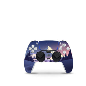 Landscape Blue Skin Decal For PS5 Playstation 5 Controller , Full Wrap Vinyl For PS5 Dualshock - ZoomHitskin