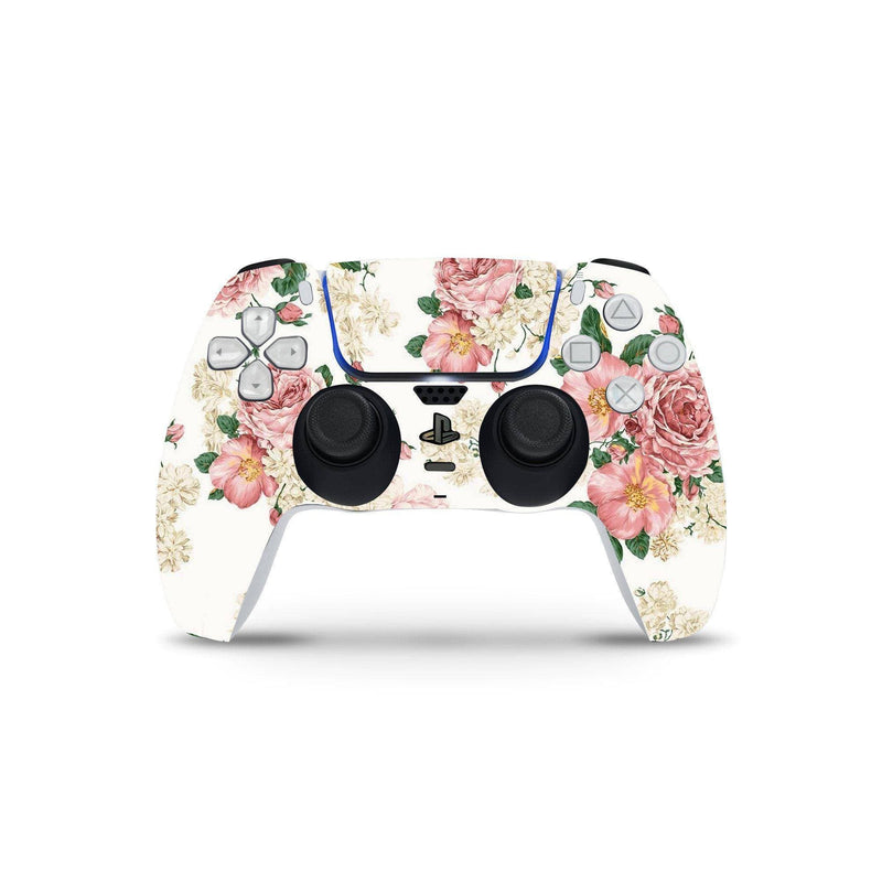 Vintage Flowers Skin Decal For PS5 Playstation 5 Controller , Full Wrap Vinyl For PS5 Dualshock - ZoomHitskin