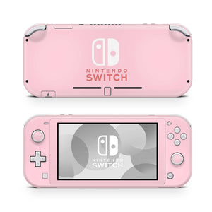 Nintendo Switch Lite Console Skin Decal Sticker Aqua Soft Pink Rose Pattern White Light Yellow Symbol Pastel Pale Color Custom Design Set - ZoomHitskin