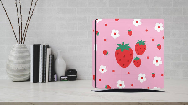 PS4 Skin Decal For Playstation 4 Console Cute Strawberry - ZoomHitskin