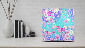 PS4 Slim Pro Fat Playstation 4 Console Controller Skin Decal Sticker Baby Blue Bloom Skins Design - ZoomHitskin