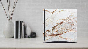 PS4 Slim Pro Fat Playstation 4 Console Skin Decal Sticker Marble Copper Grey Golden Bright Custom Design - ZoomHitskin
