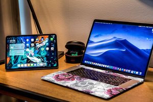 Macbook Skin Decals - Skull Roses - Full Wrap Sticker - ZoomHitskins