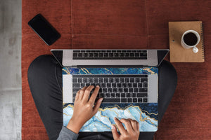 Macbook Skin Decals - Stone Blue - Full Wrap Sticker - ZoomHitskins