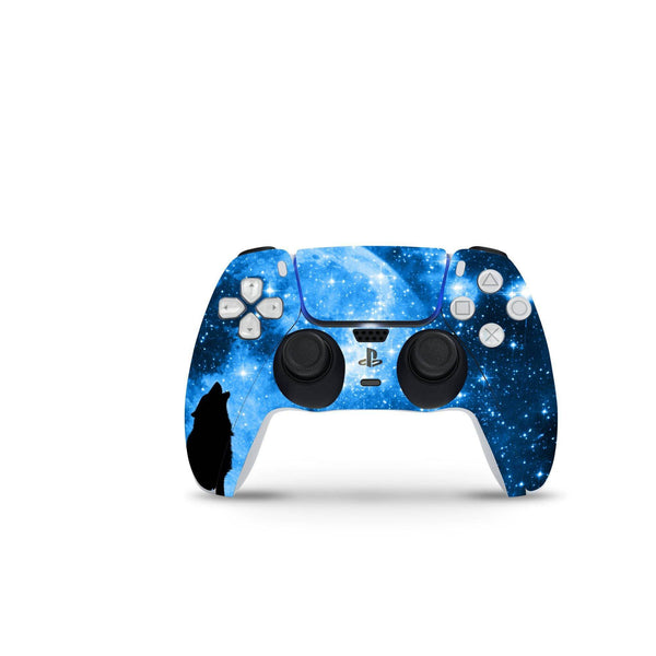 Wolf Blue Moon PS5 Skin Decal , Full Wrap Vinyl For PS5 , Playstation 5 Cover - ZoomHitskin
