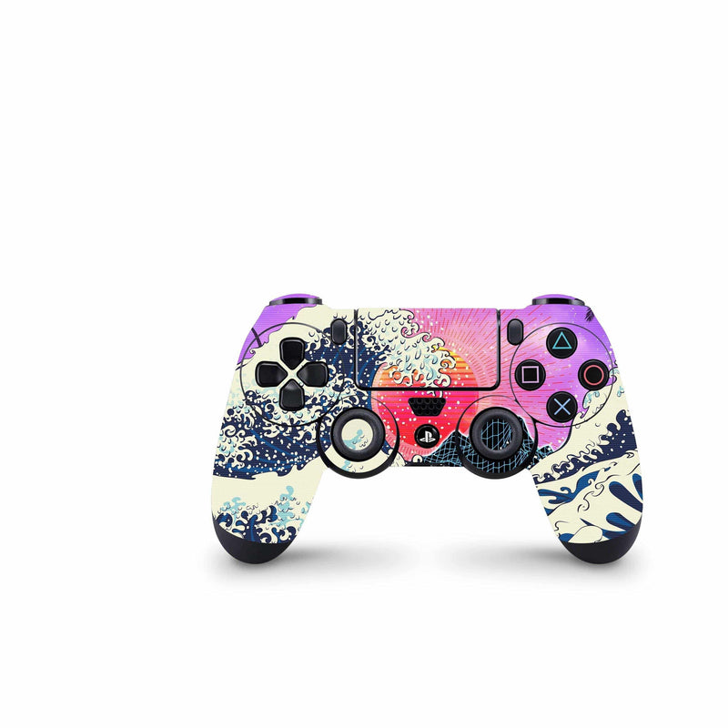 Full Cover Skin Decal For PS4 Regular Slim And Pro Controller Big Waves - ZoomHitskin