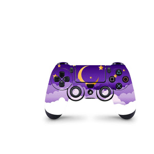 Full Cover Skin Decal For PS4 Regular Slim And Pro Controller Luna Purple - ZoomHitskin