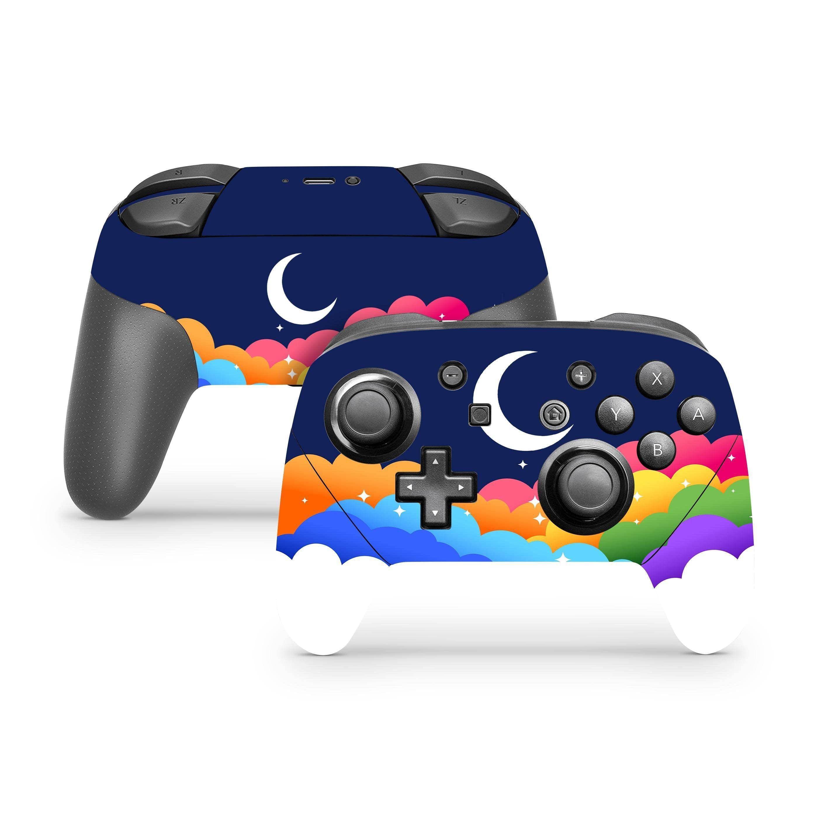 Nintendo Pro Switch Controller Skin Decals - Rainbow Cloud - Wrap Vinyl ...